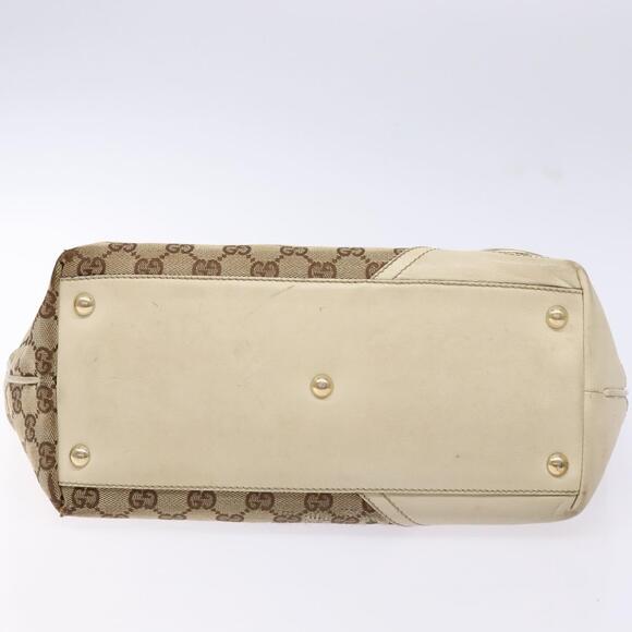 GUCCI GG Canvas Tote Bag Beige Gold - Picture 9 of 13